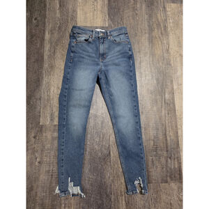 Topshop Jamie Women's Blue High Waisted Stretch Skinny Jeans Size 28